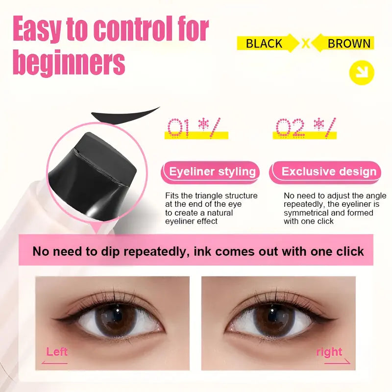 Rotating Eyeliner Stamp Pen for Easy Cat Eyes